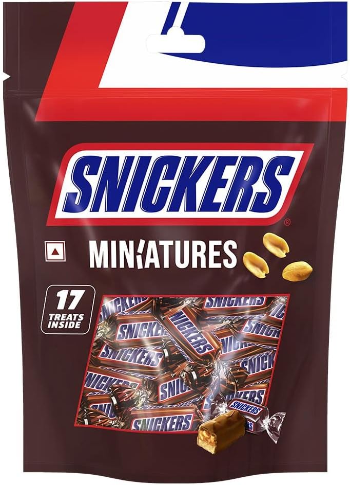 Snickers Miniatures Chocolate Mini Bars, Pouch, 150 gm